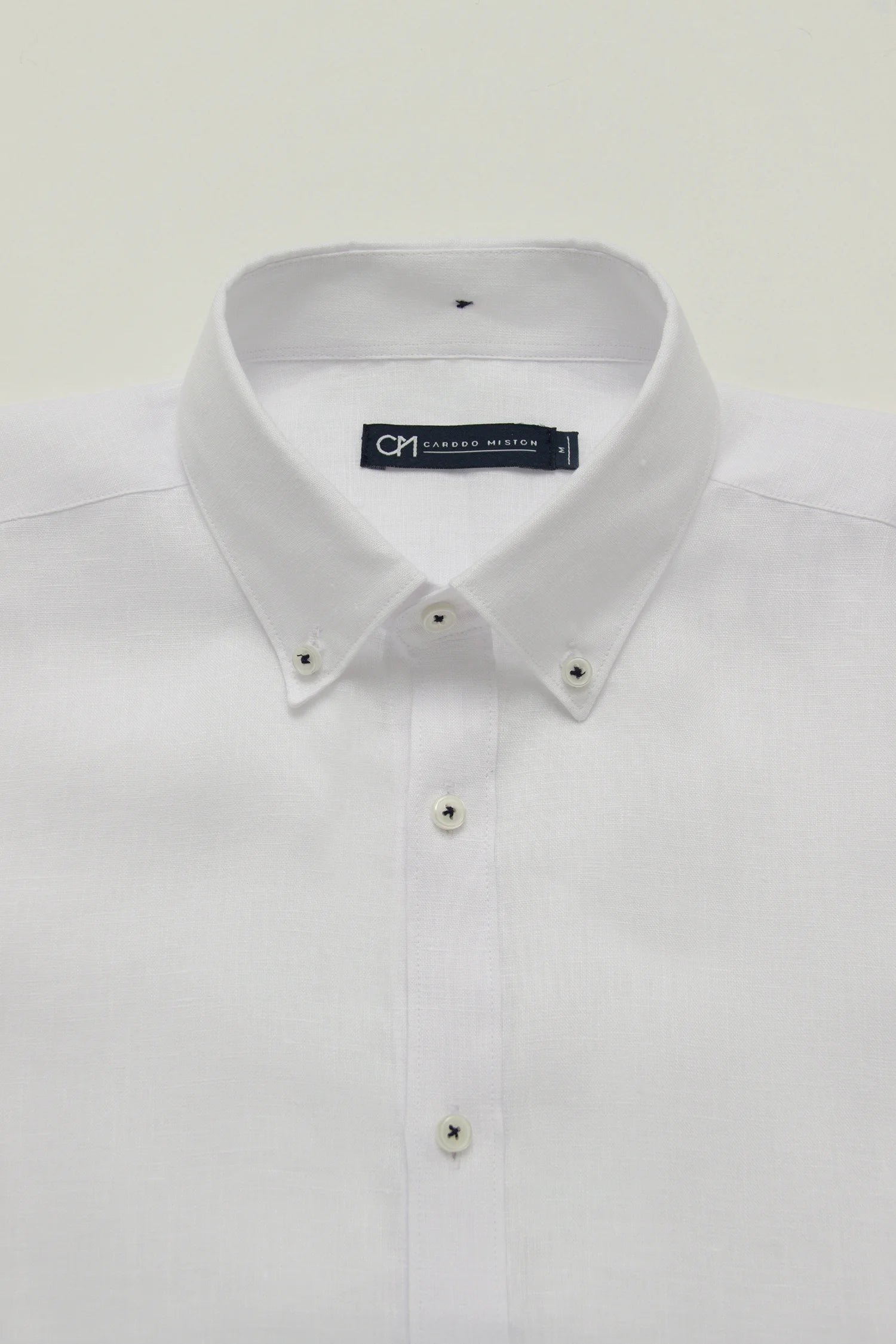 Camisa Button Down Lino Blanco